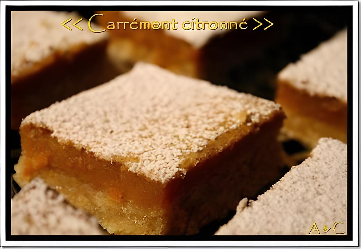 recette ** Gâteau fondant et moelleux: Carré (ment) Citron (né) avec un soupçon d'amande**