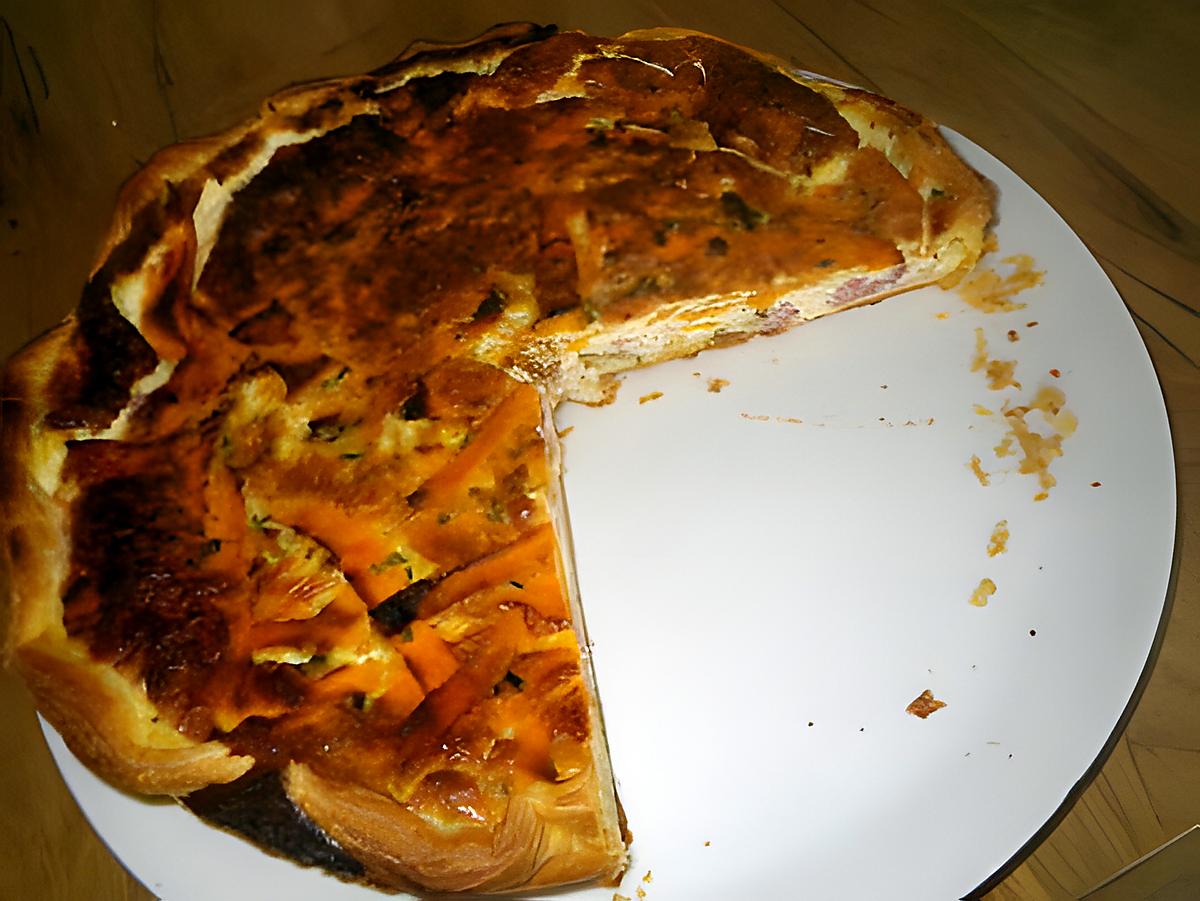 recette quiche carottes lardons boursin