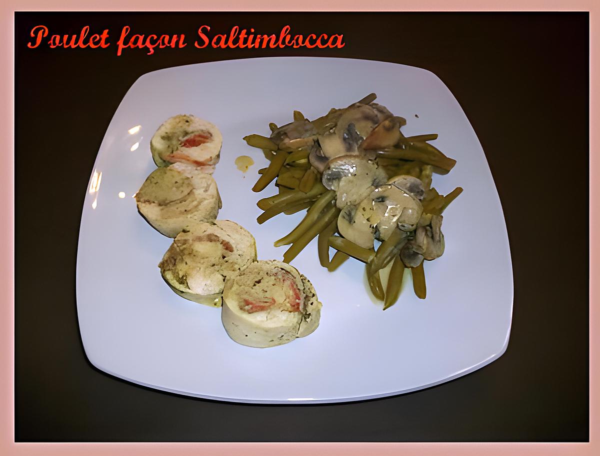 recette Poulet façon saltimbocca