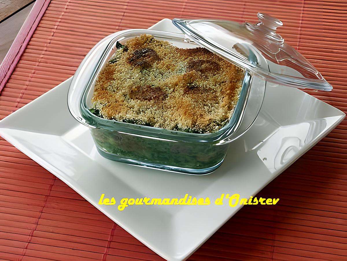 recette Hachis Parmentier à la florentine, chapelure gourmande