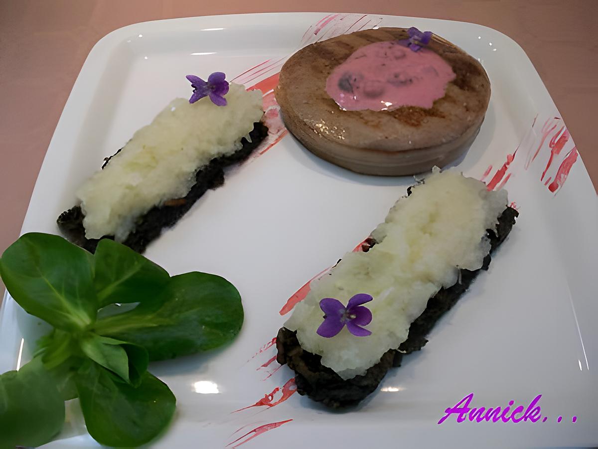 recette Tournedos de boeuf de Chalosse, sauce aux fruits des bois & écrasé de navets sur paillasson de Vitelottes