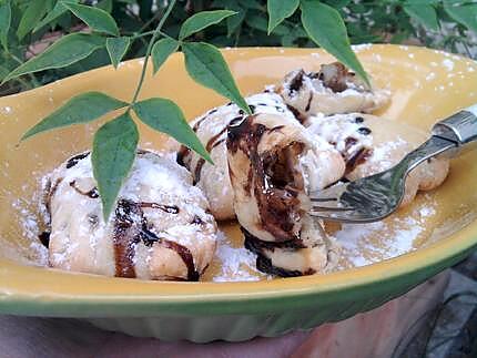 recette Raviolis de banane et chocolat