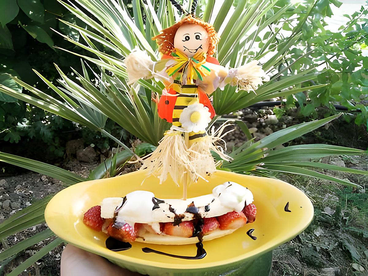 recette Hot dog de banane fourré aux fraises