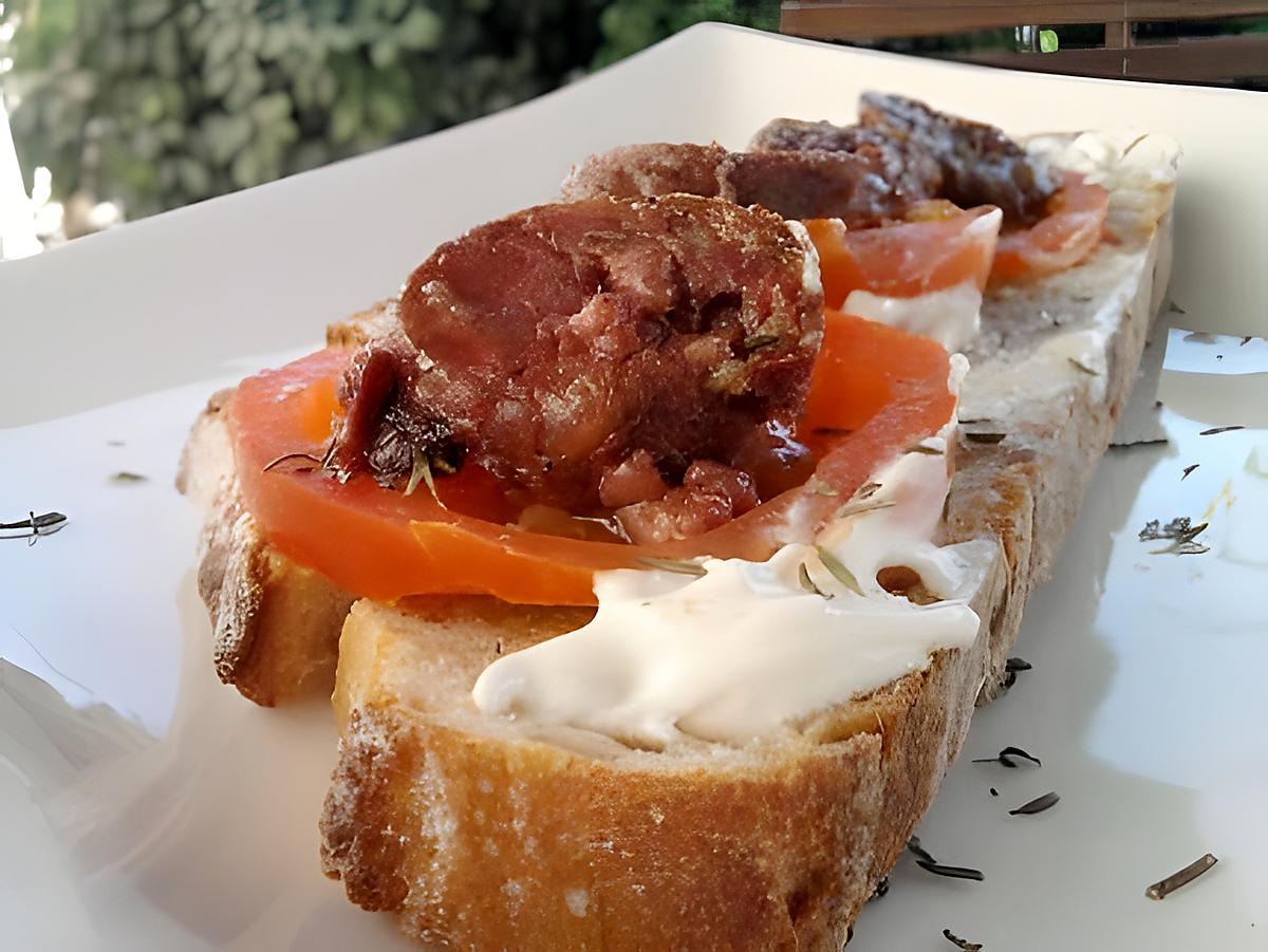 recette Bruschetta au figatelli