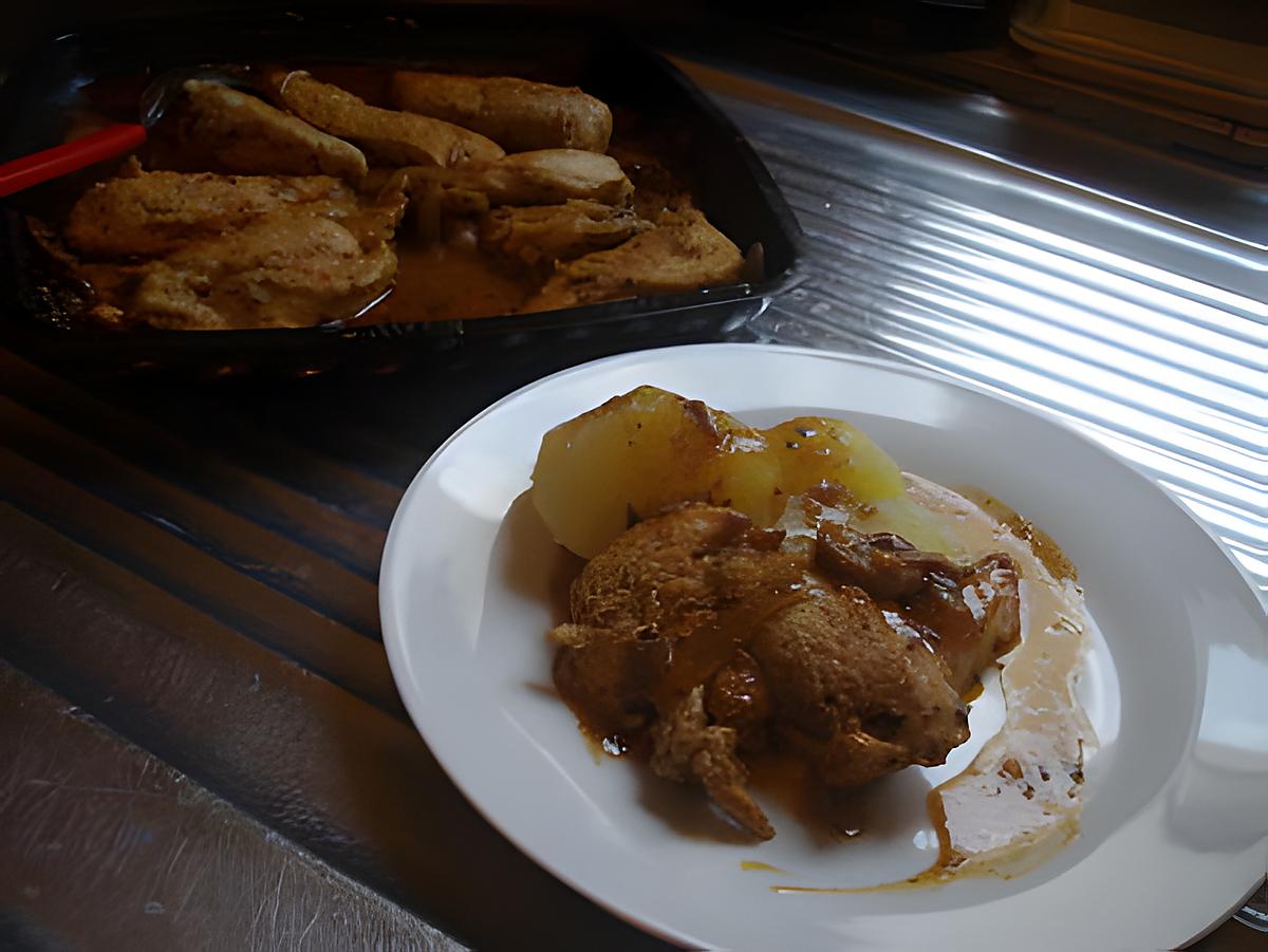 recette Escalopes de Poulet aux champignons et aux épices.