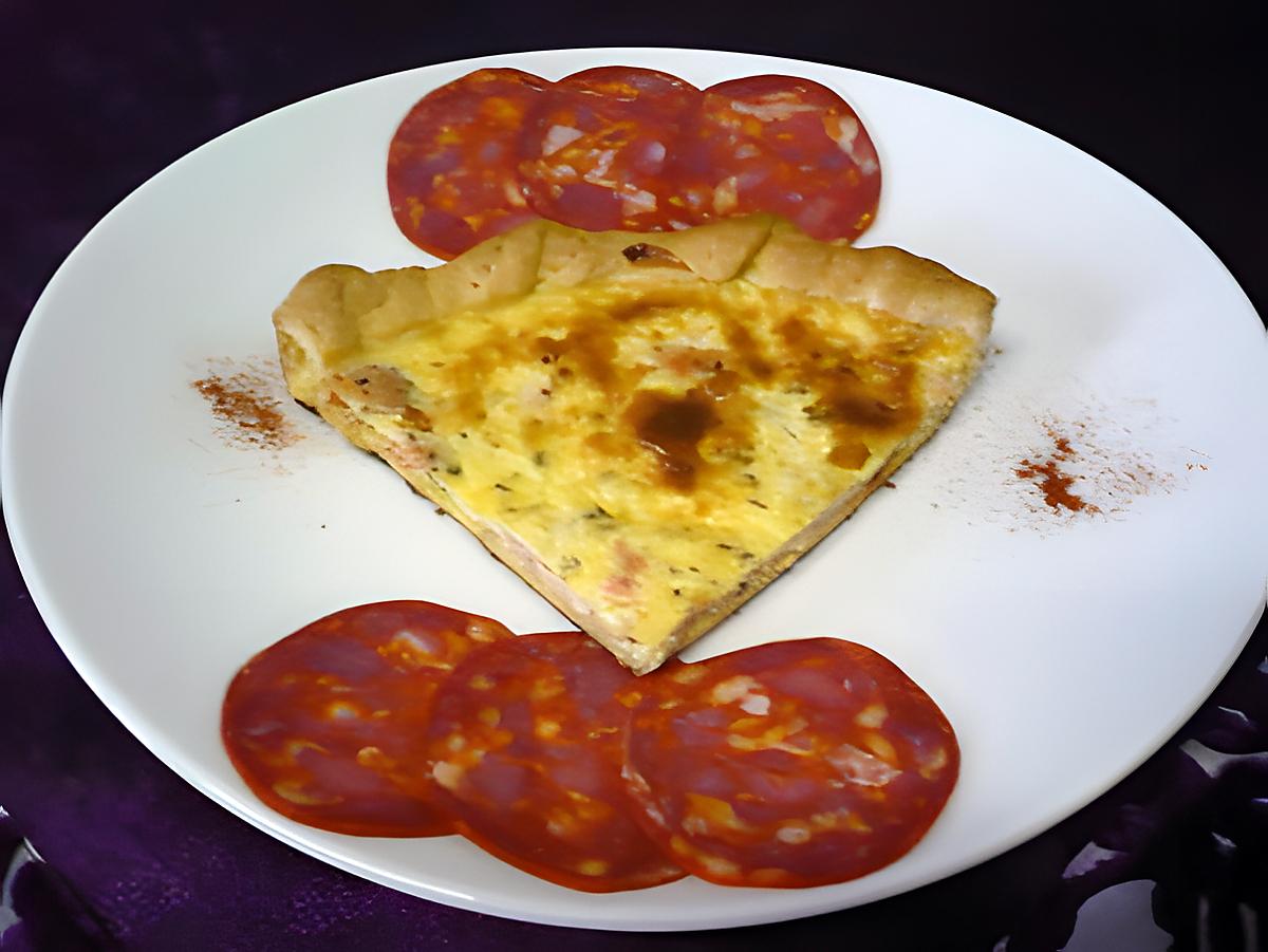 recette Quiche au chorizo