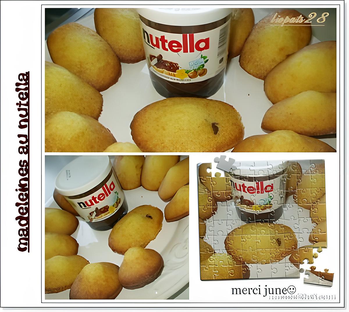 recette madeleine au nutella