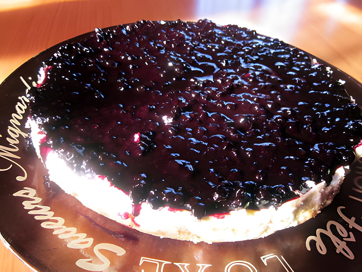 recette CHEESECAKE AUX MYRTILLES