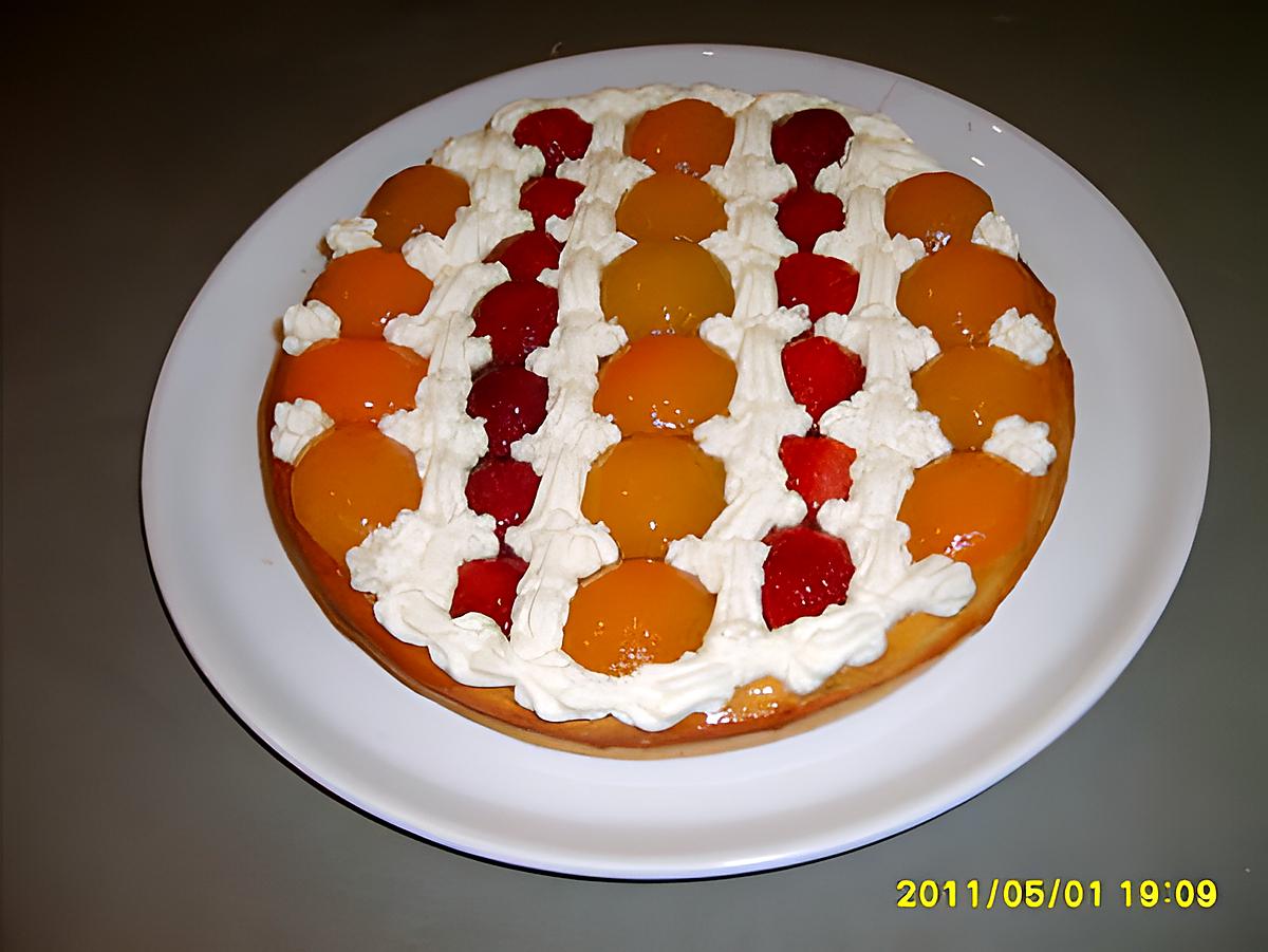 recette tarte/mascarpone/abricots/fraises