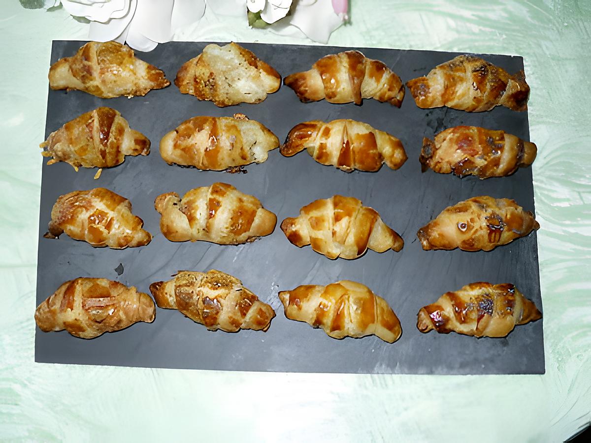 recette Mini croissants salés