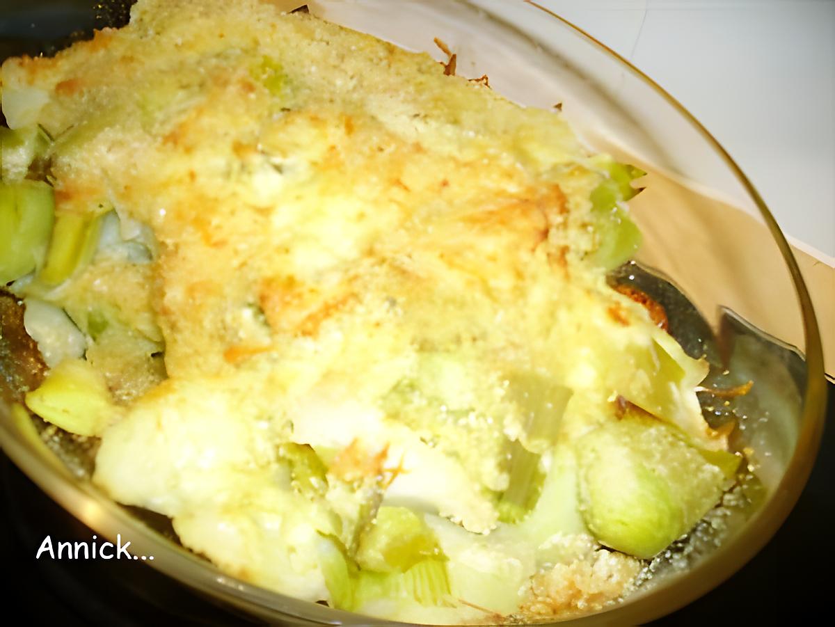 recette gratin pommes de terre et poireaux