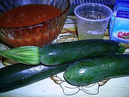 recette Flans de courgettes sur coulis de tomate