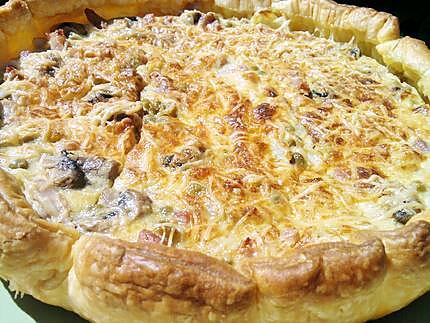 recette Quiche à la carbonara et petit pois façon LiLi