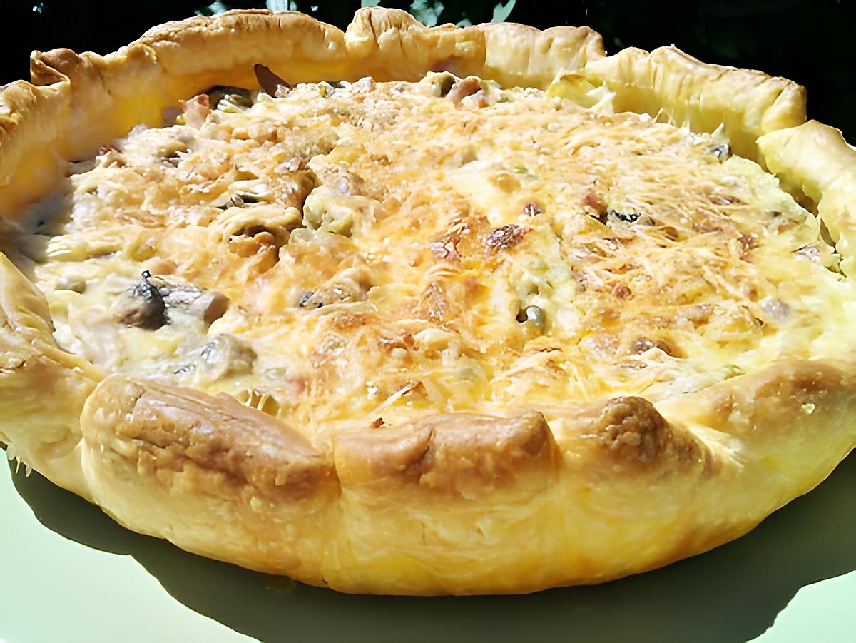 recette Quiche à la carbonara et petit pois façon LiLi