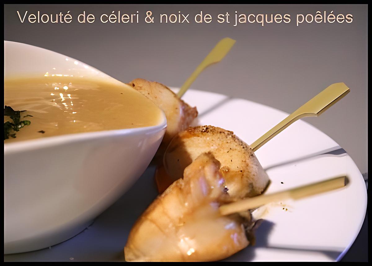 recette ** velouté de legumes de saison (céleri et navet) au curry & noix de saint jacques poelees **