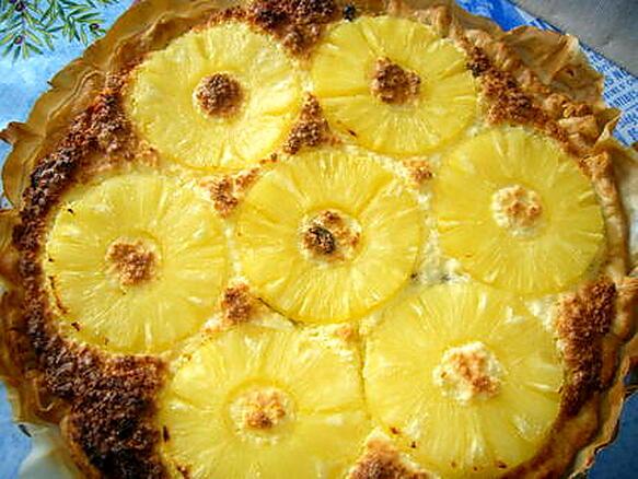recette Tarte à l'ananas et à la noix de coco