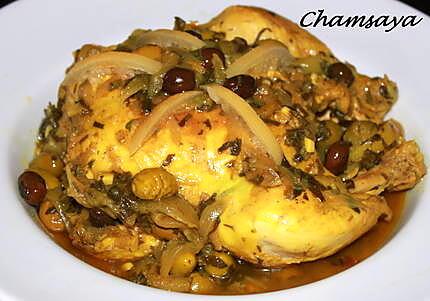 recette Tajine poulet, olives et citron confit