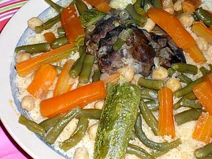 recette COUSCOUS KABYLE AUX LEGUMES