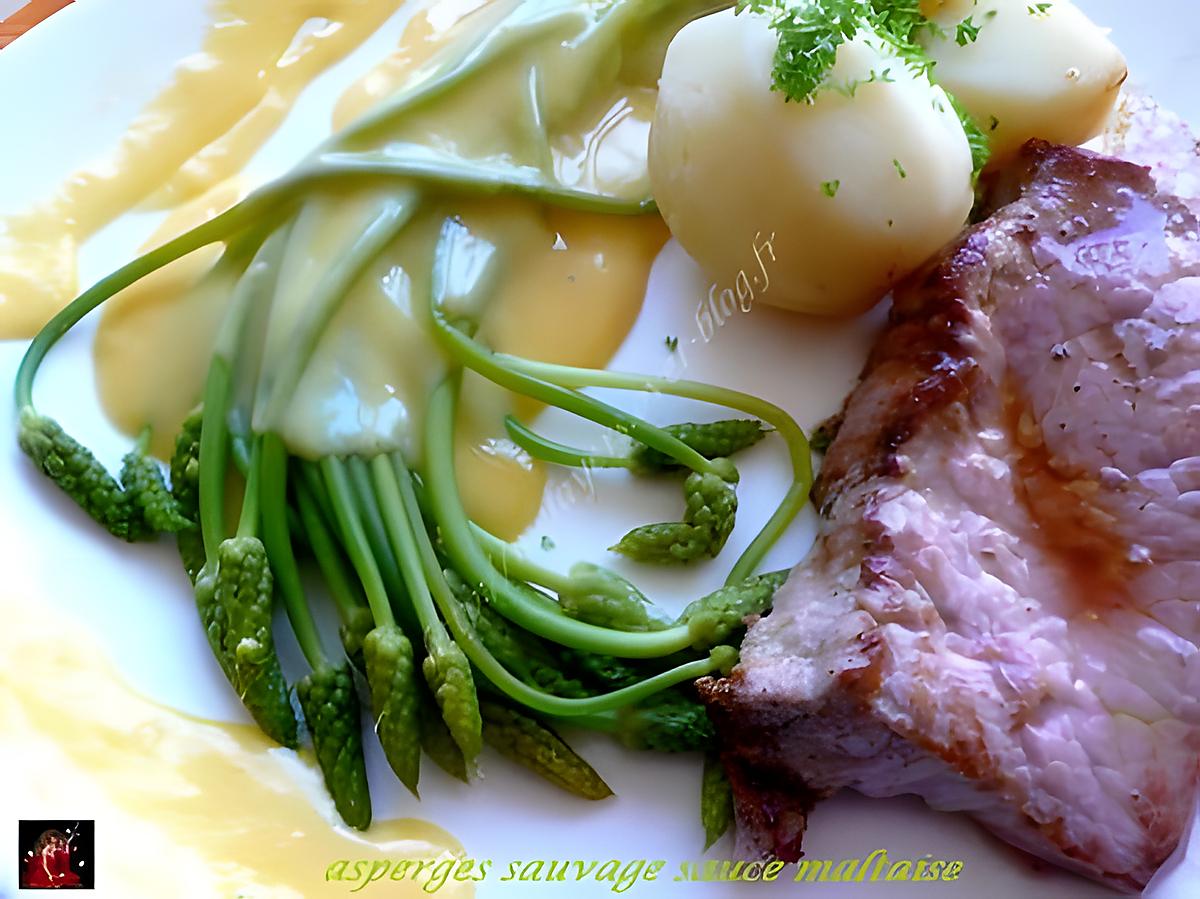 recette asperges sauvage sauce maltaise