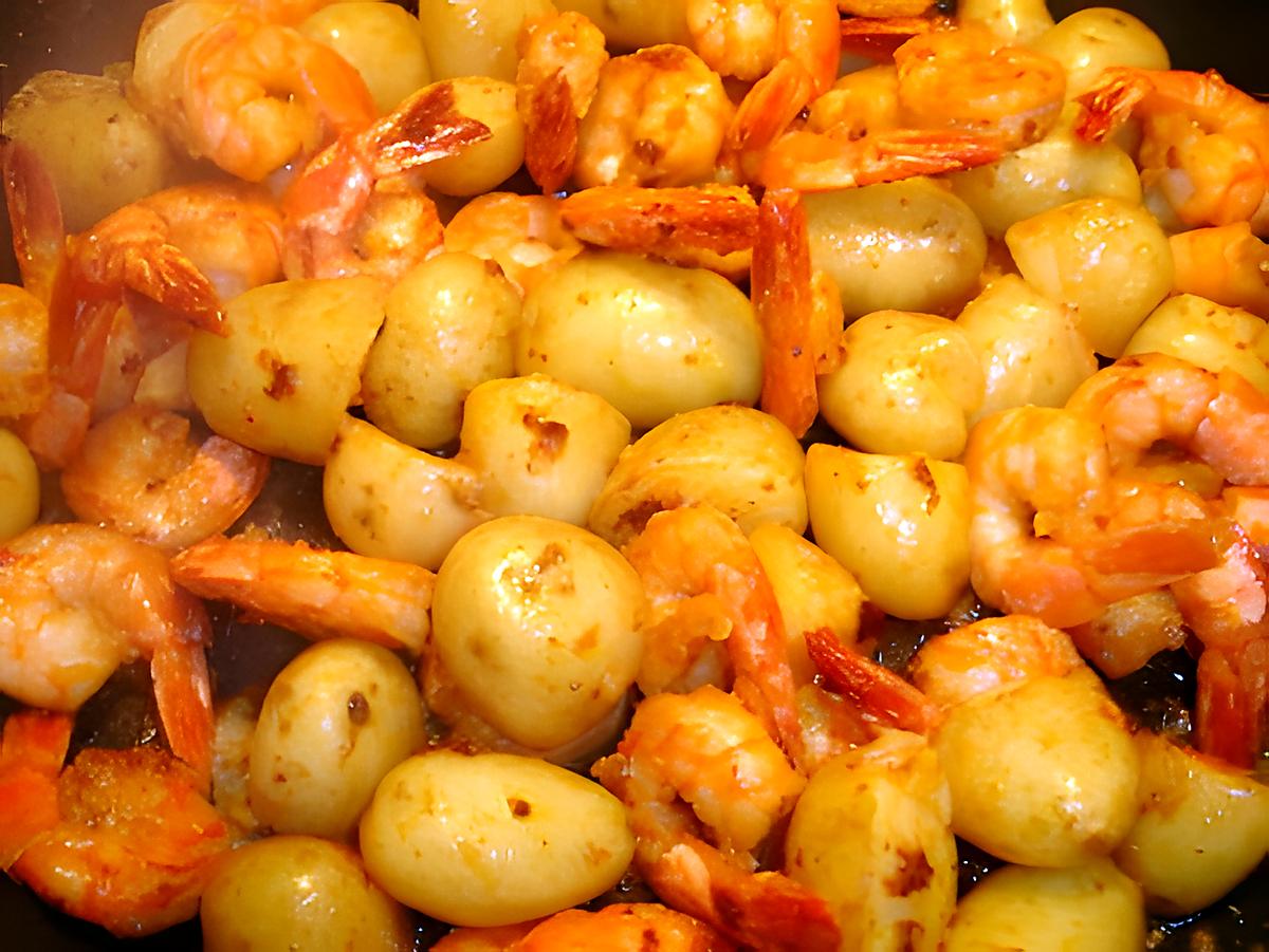 recette Pommes de Terre Nouvelle et Queues de Crevettes