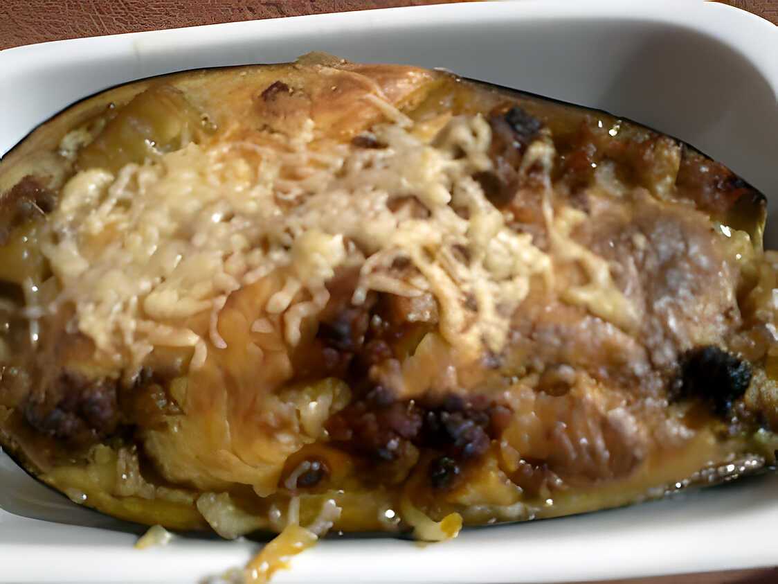 Aubergines farcies à la viande hachée