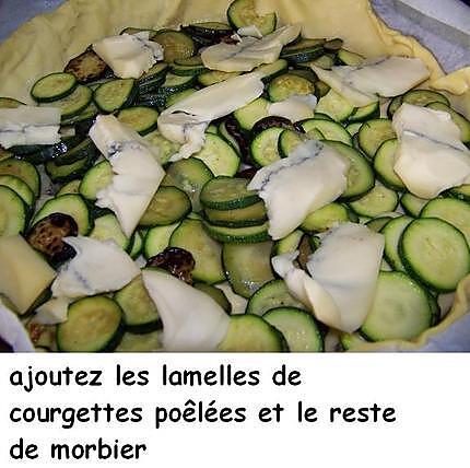 recette Tarte courgettes et  morbier