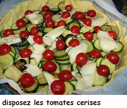 recette Tarte courgettes et  morbier