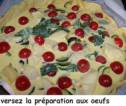 recette Tarte courgettes et  morbier