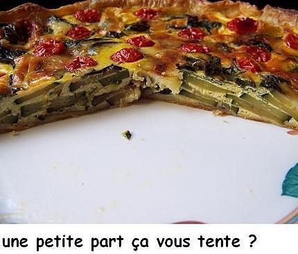 recette Tarte courgettes et  morbier