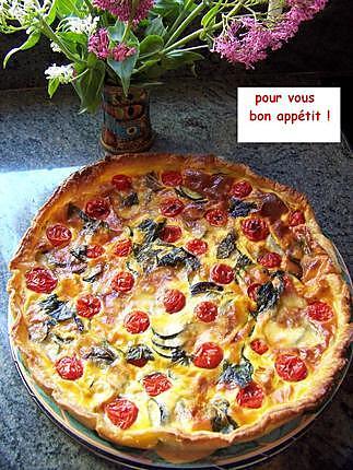 recette Tarte courgettes et  morbier