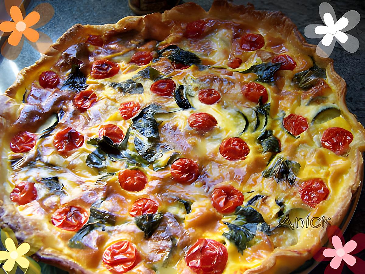 recette Tarte courgettes et  morbier