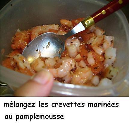 recette Salade de crevettes acidulées