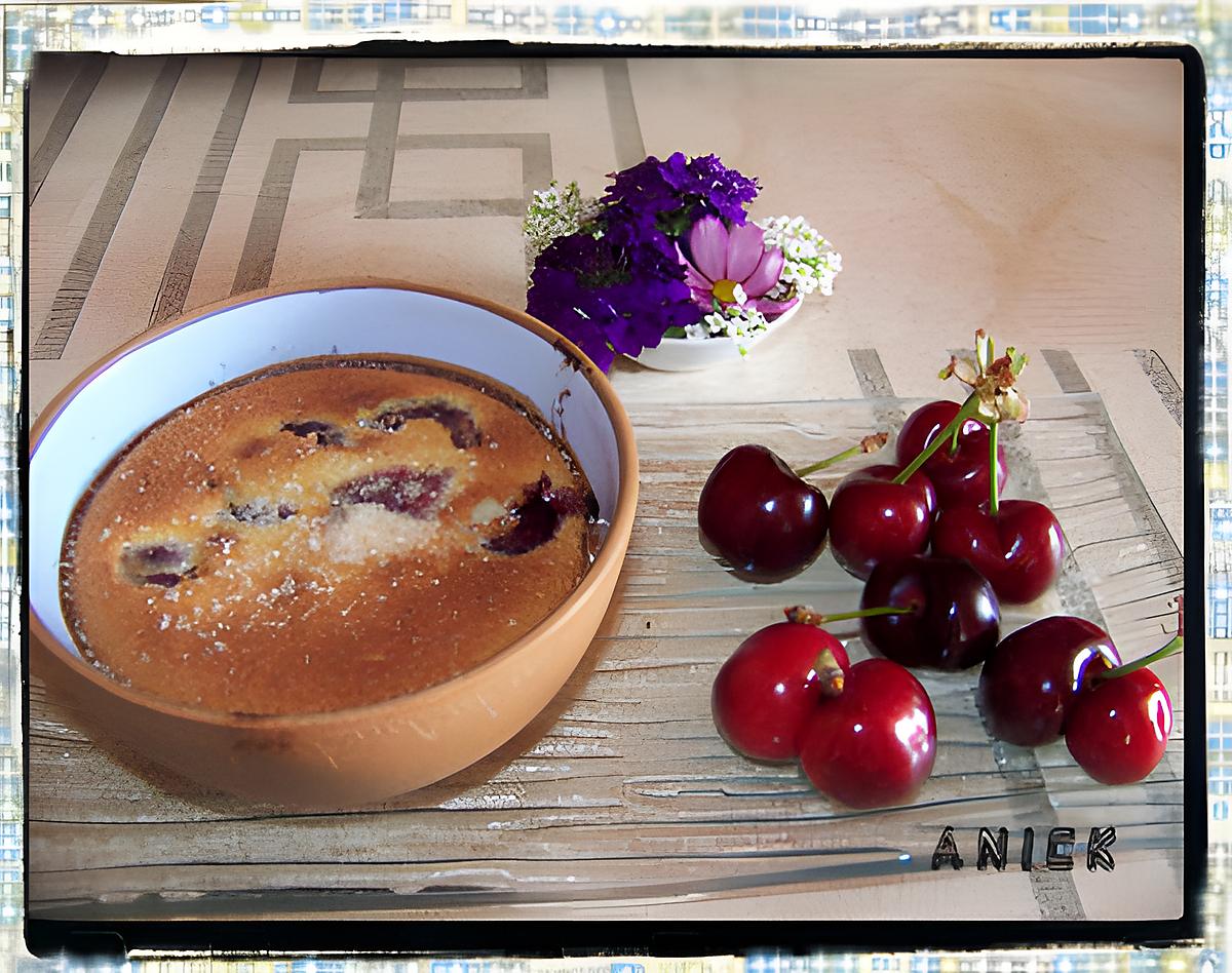 recette Clafoutis métissé aux cerises de France au lait de coco et zeste de citron vert