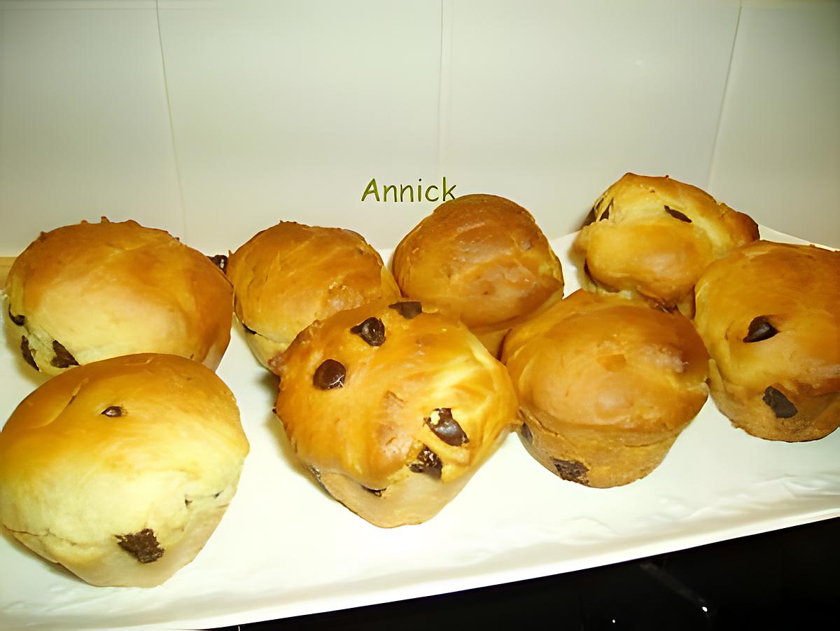 recette Briochettes aux pépites de chocolat
