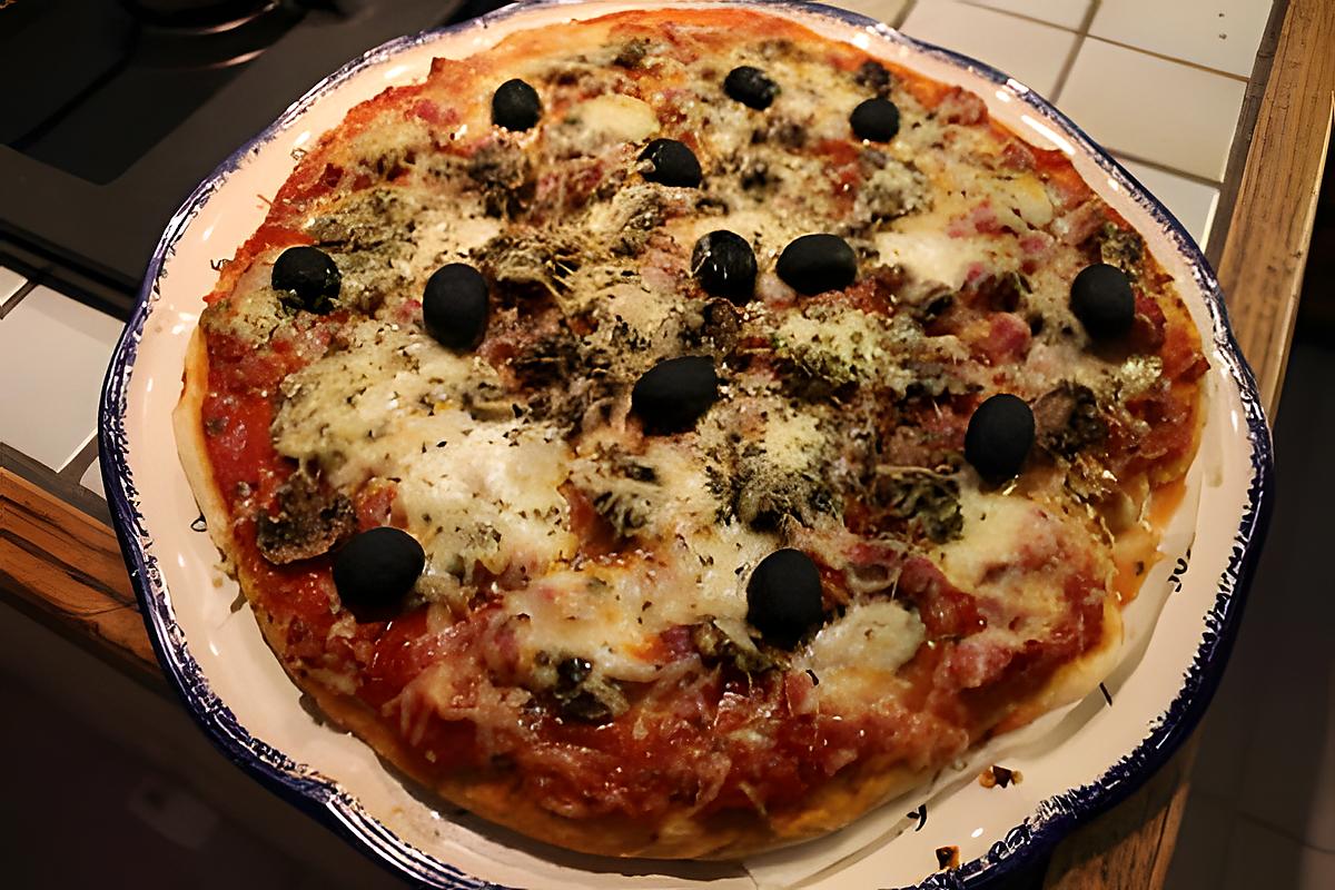 recette Pizza jambon, mozzarella