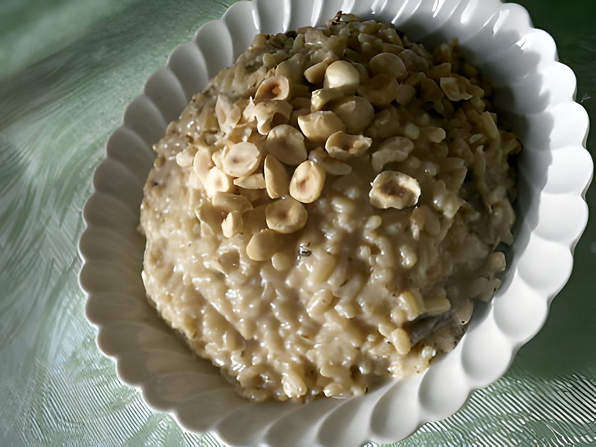 recette Rizotto aux champignons et son croquant de noisettes