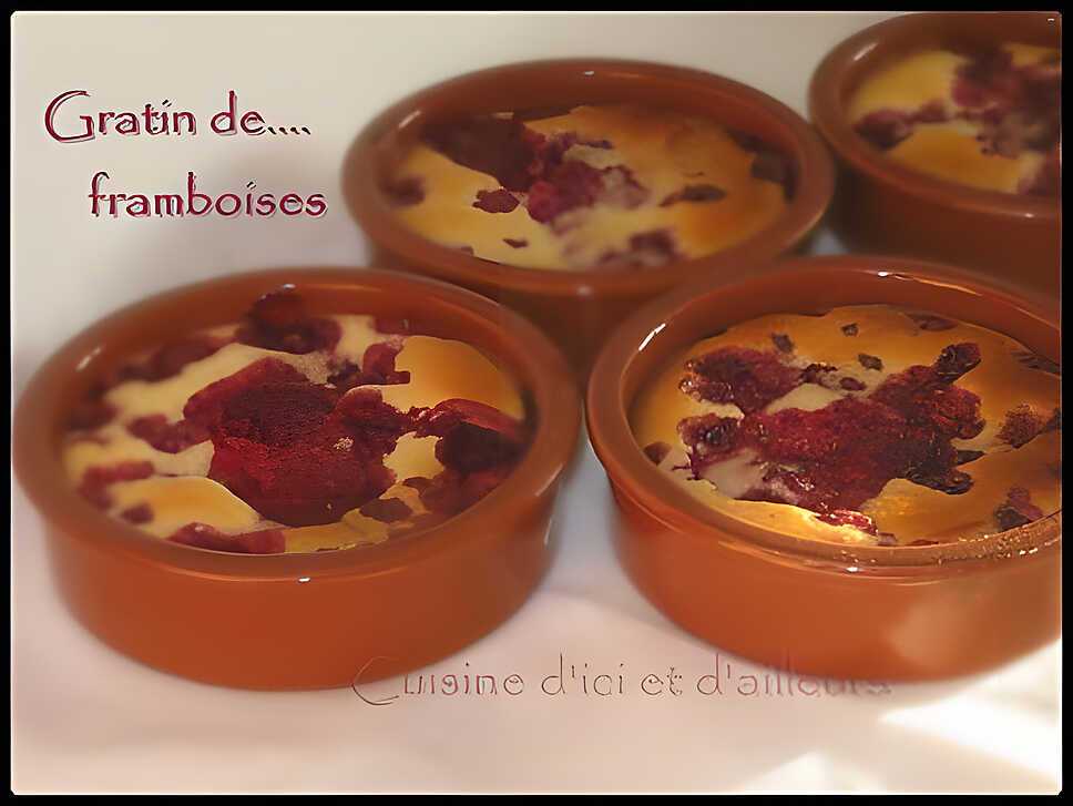 recette Gratin de framboises