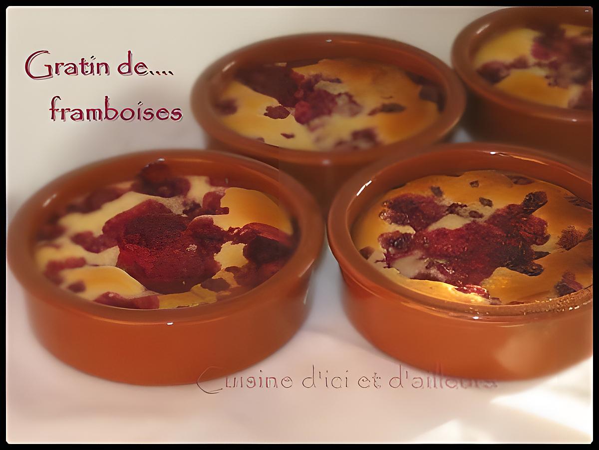 recette Gratin de framboises