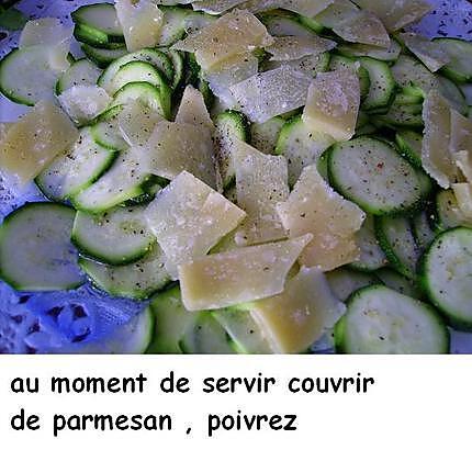 recette Carpaccio de courgettes crues