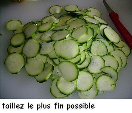 recette Carpaccio de courgettes au crabe