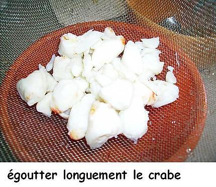 recette Carpaccio de courgettes au crabe