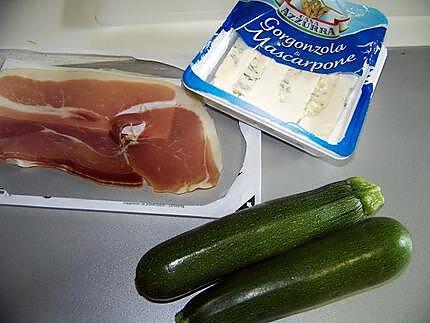 recette Roulés de courgettes au gorgonzola - mascarpone