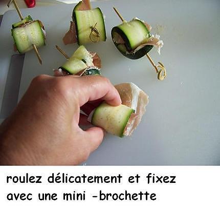 recette Roulés de courgettes au gorgonzola - mascarpone