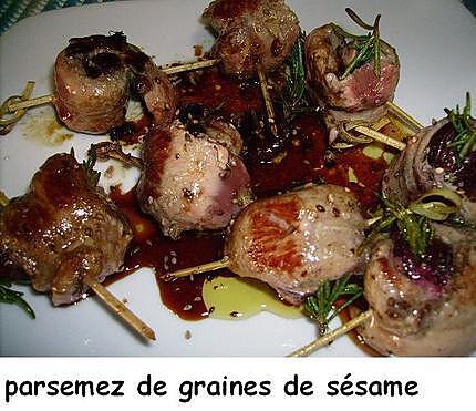 recette Roulés d’aiguillettes de canard gras à la cerise