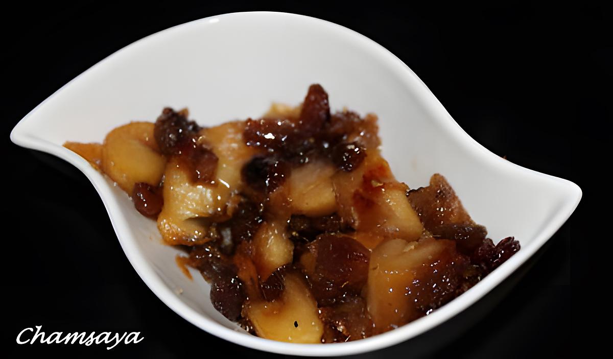 recette Chutney pommes et raisins secs
