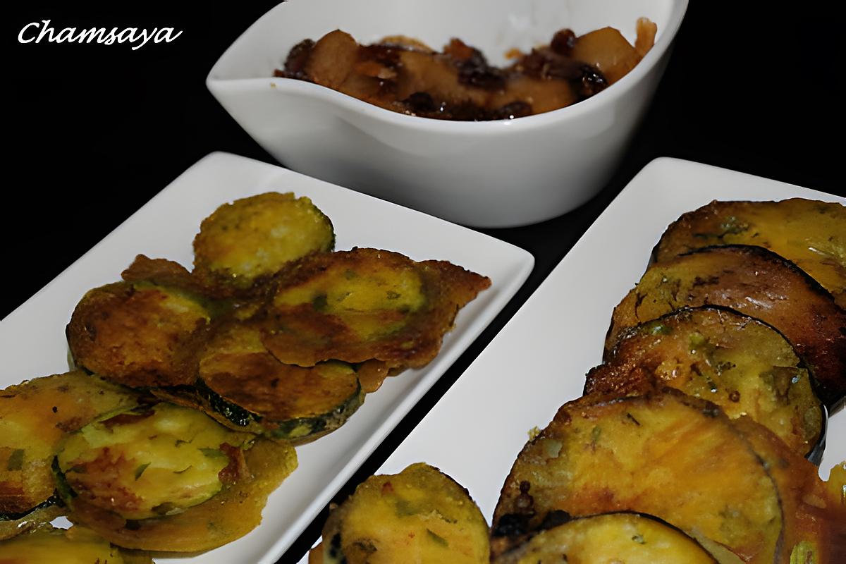 recette Aubergines et courgettes pakora