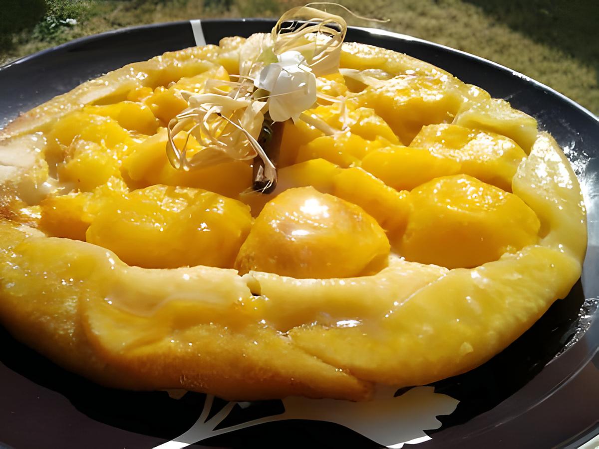 recette Tarte tatin au peches jaunes