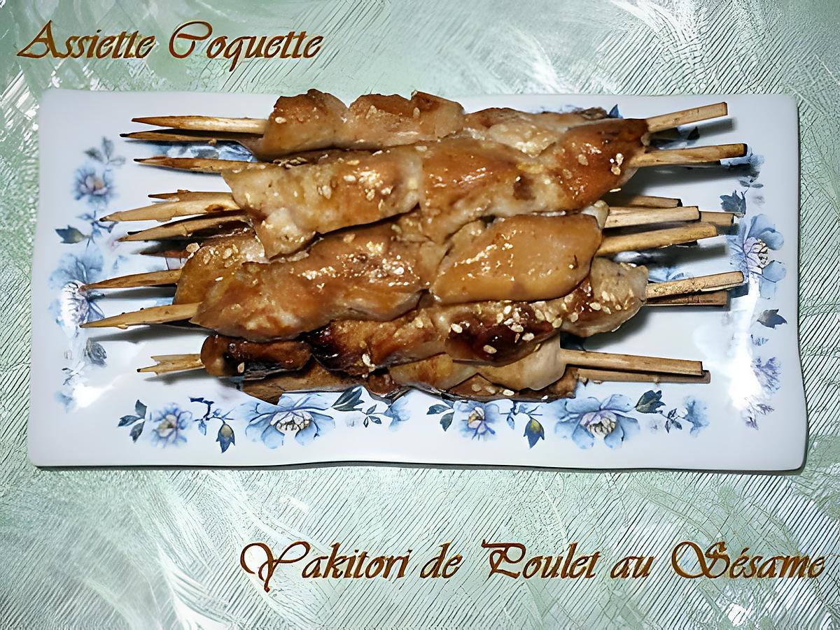 recette Yakitori de poulet au sésame