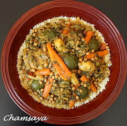 recette Couscous poulet, agneau et légumes