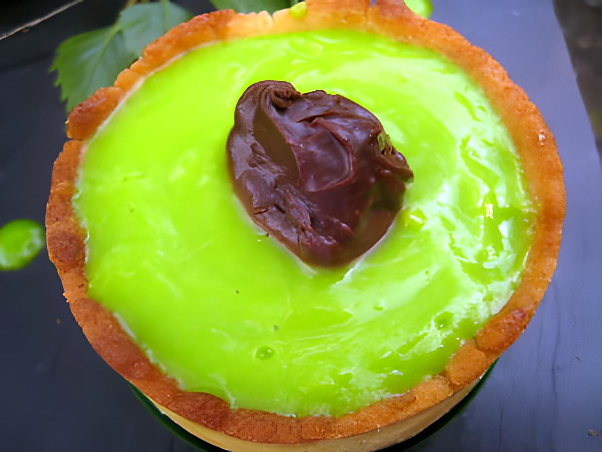 recette tarte poire-menthe-chocolat